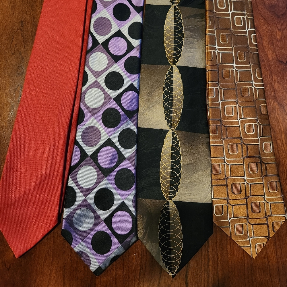 Men's Assorted Tie  Collecrion- Red, Purple, Gold, Brown